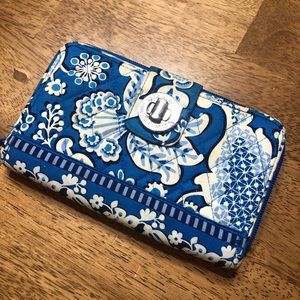 Vera Bradley Turnlock Wallet Blue